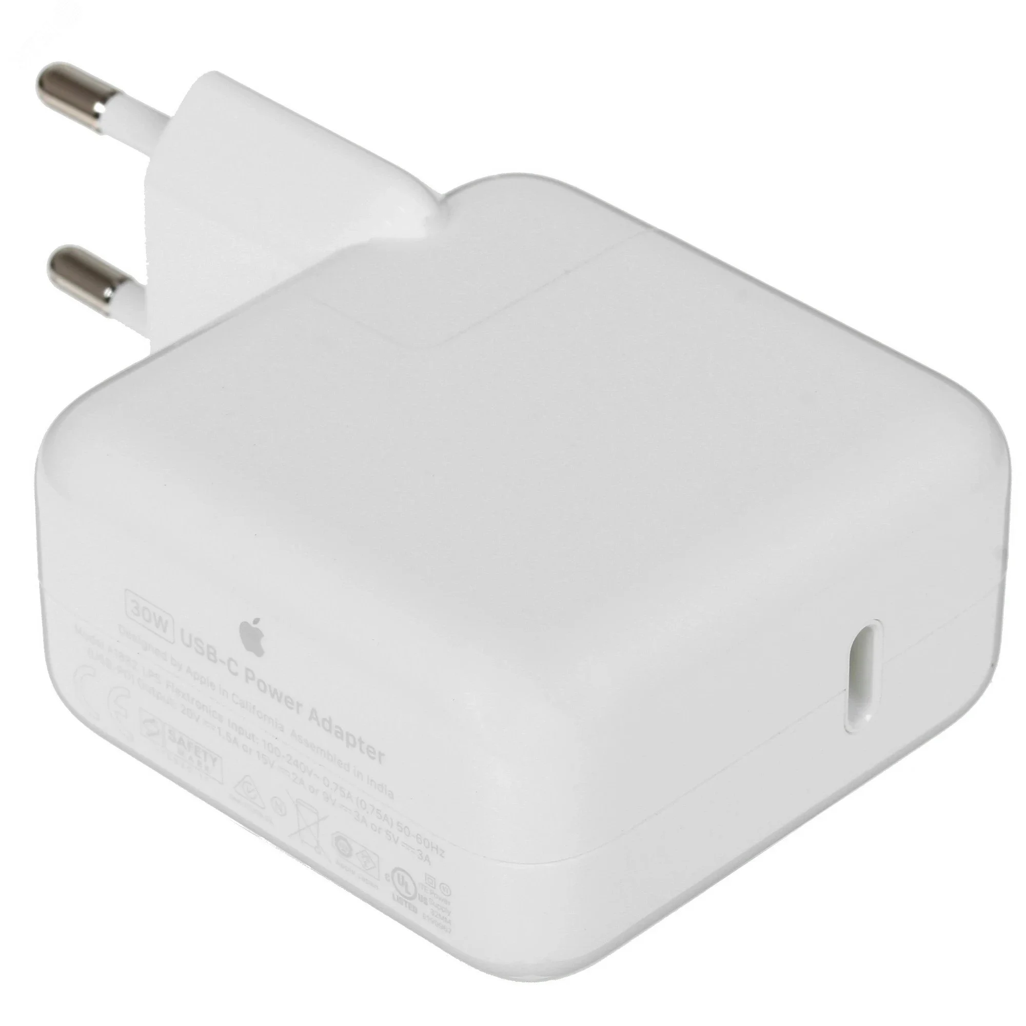 Зарядное устройство Apple A2164 USB-C 30W от бытовой электросети (MY1W2ZM/A)