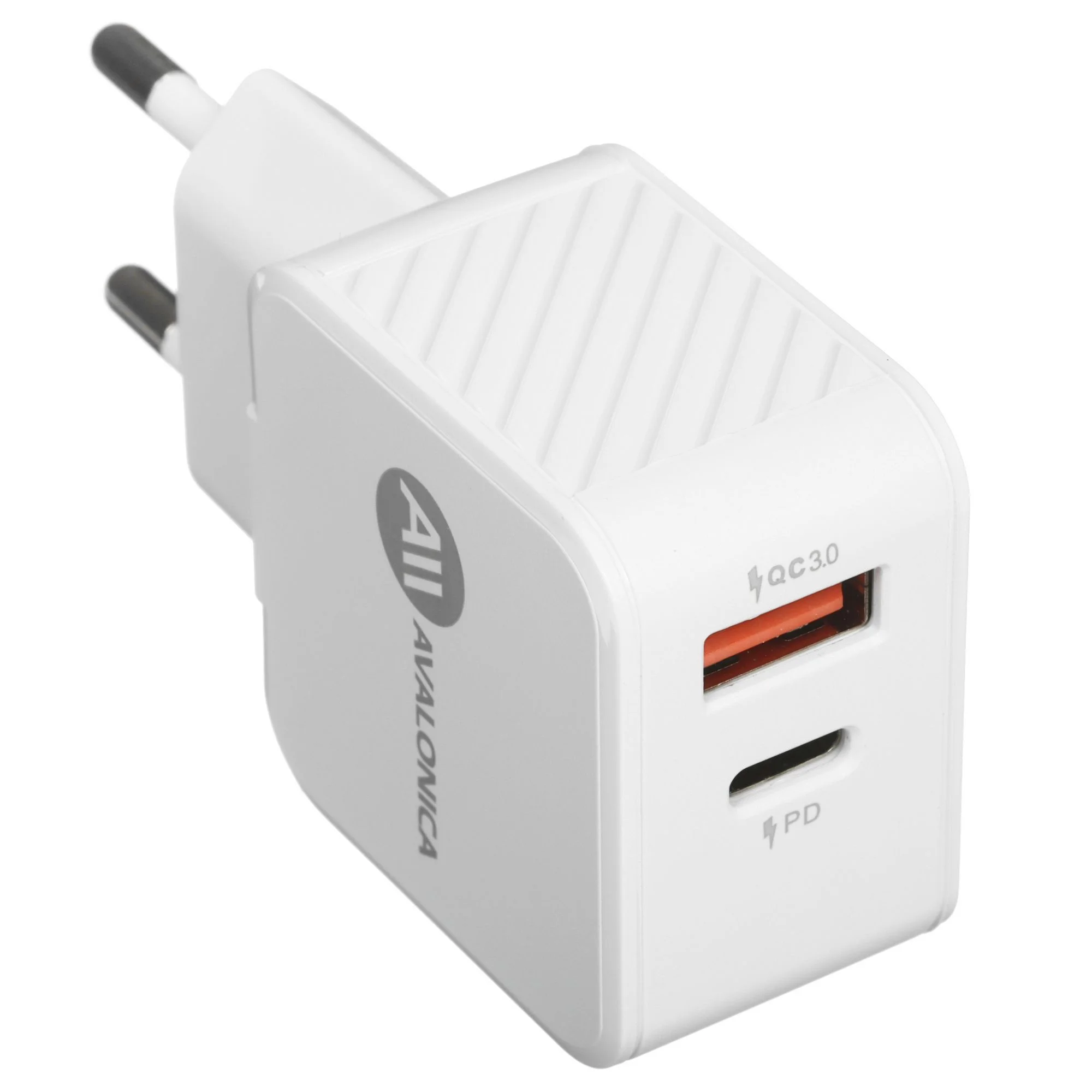Зарядное устройство Avalonica AVA 1 х Type-C + 1 х USB-A, 20 Вт, QC 3.0, PD 3.0, AFC FCP SFCP, 3 A (AVA-WCH-008 White), белое