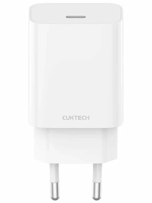 Зарядное устройство Cuktech GaN 1xType-C, 30Вт, QC 3.0, PD3.0, charger 3A подходит для iPhone15 (A18/A18C White) EU+русская инструкция, белое