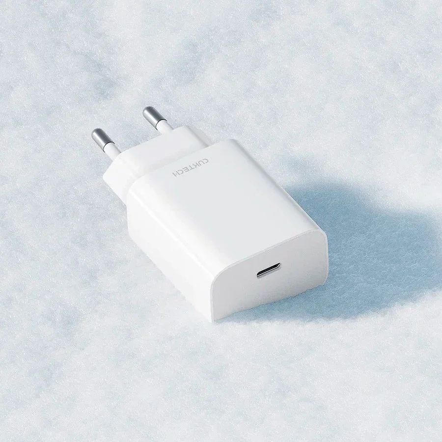 Зарядное устройство Cuktech ZMI 1 x Type-C+1 x USB-A, 30 Вт, QC 3.0, PD3.0, Mi Turbo Charge charger 3 A (A19 White) EU+русская инструкция, белое