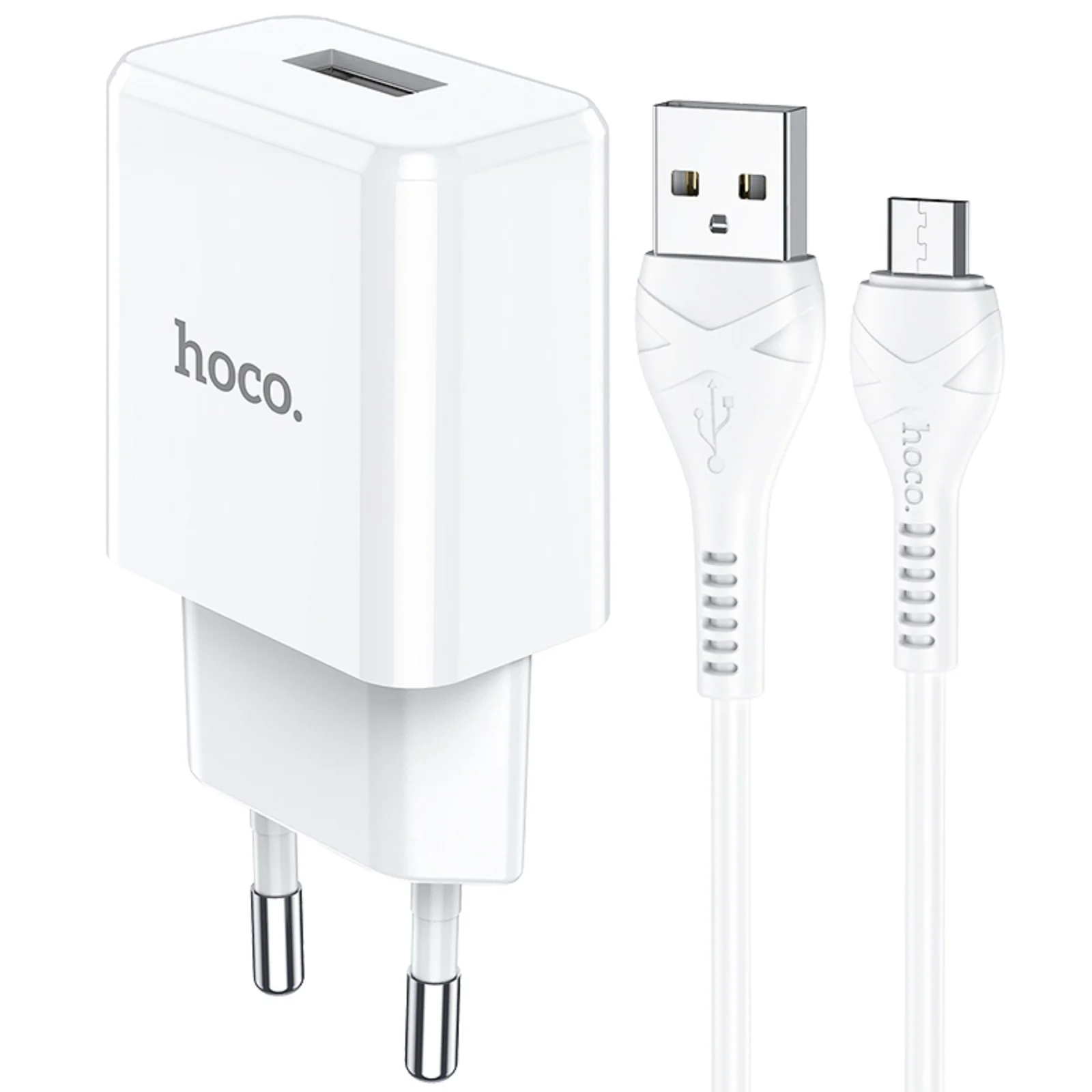 Зарядное устройство Hoco C1, 2USB, 2.4A 2, белый