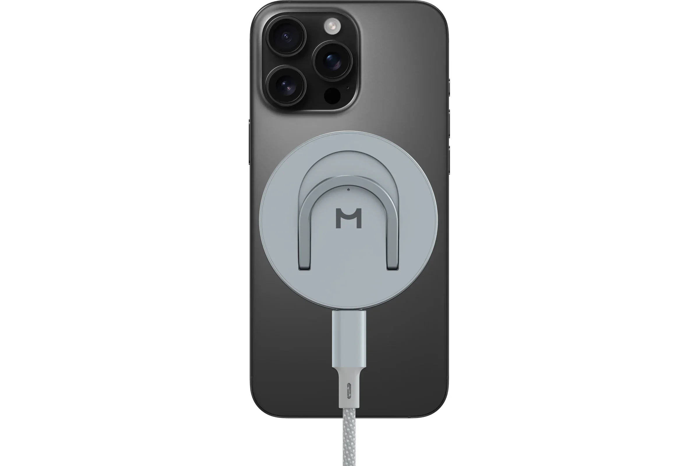 Зарядное устройство Magssory Coin с магнитым кабелем, совместимое с MagSafe, темно-серый (WCH015)