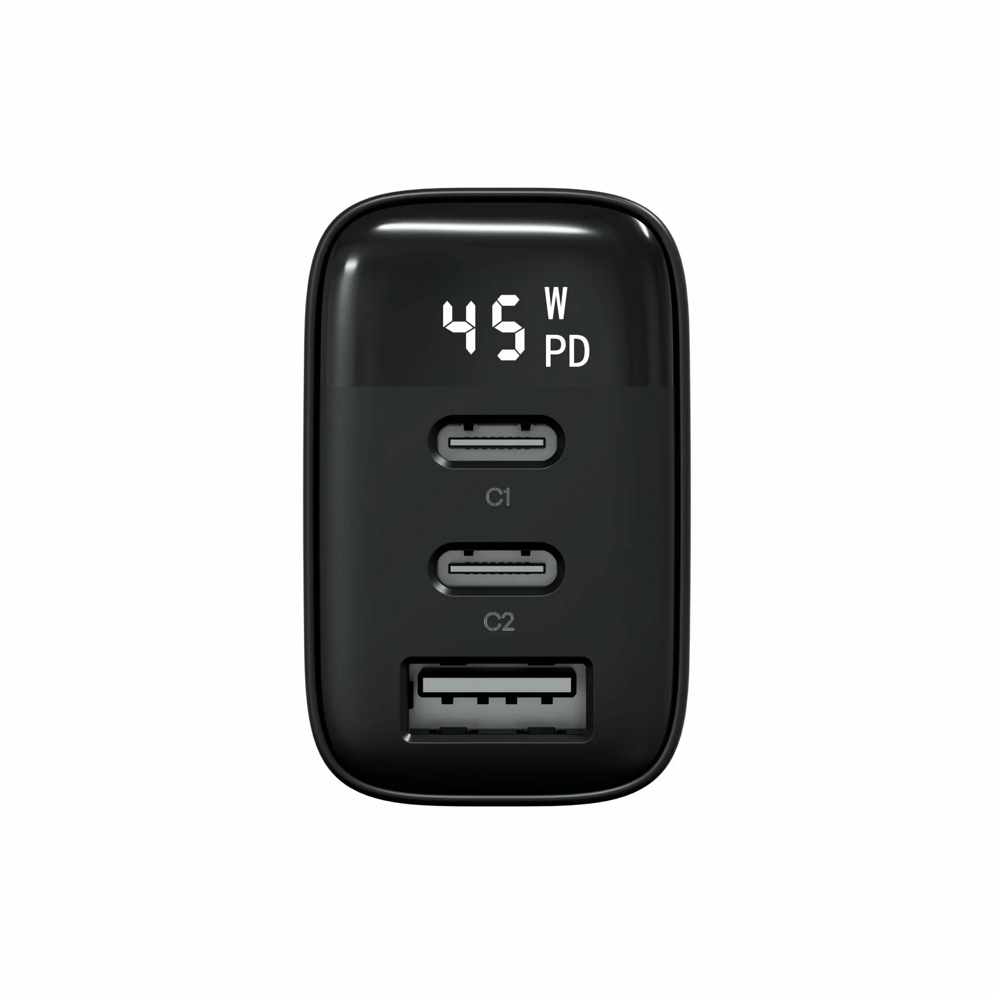 Зарядное устройство Magssory Digit 45W, GaN, с дисплеем и функцией быстрой зарядки, черный