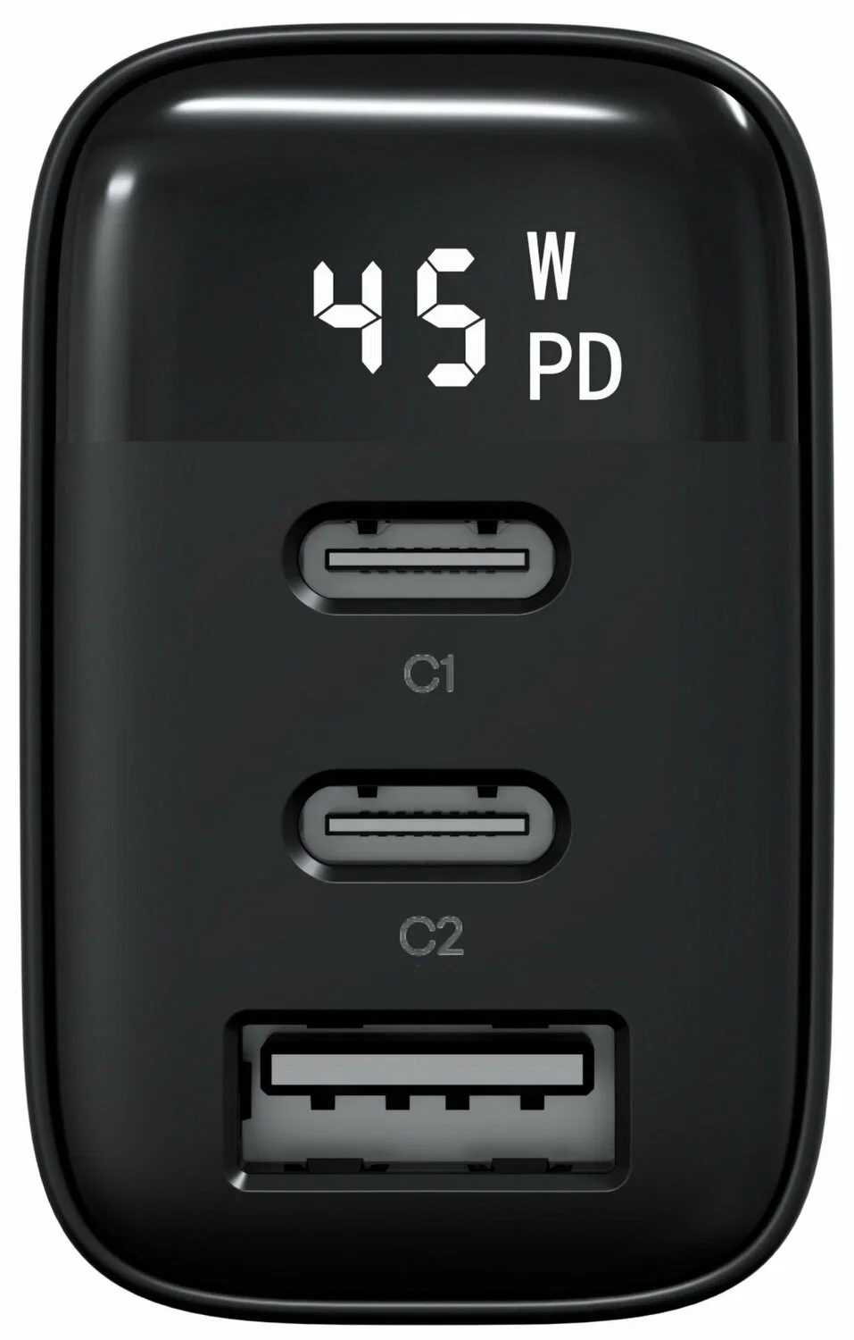 Зарядное устройство Magssory Digit, 65W, GaN, с дисплеем и функцией быстрой зарядки, черный