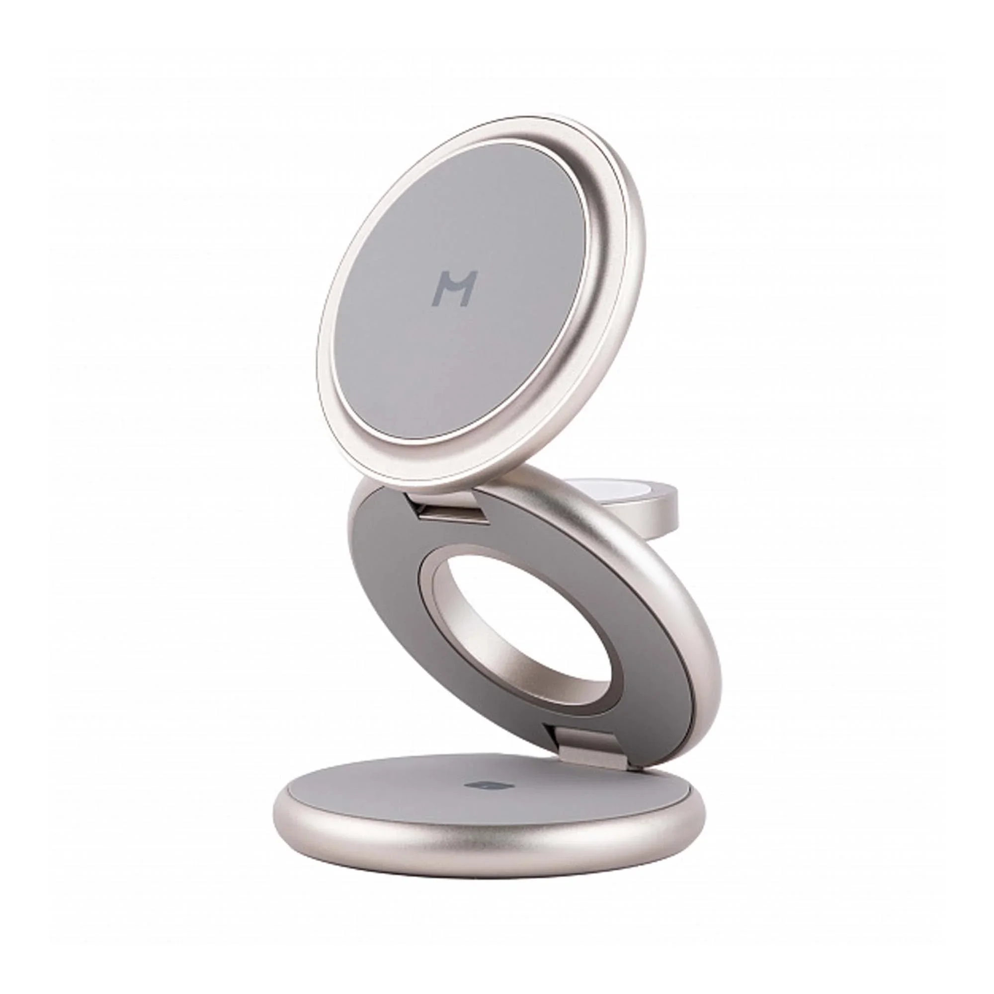 Зарядное устройство Magssory Disc Signature Edition 3 в 1 для Apple, с магнитами, совместимое с MagSafe,titan (WCH033)