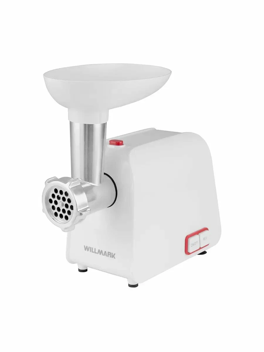 Мясорубка электрическая Willmark WMG-2043JW (2000Вт, томат. соковыжималка, реверс, 2 реш., бел. 2г.