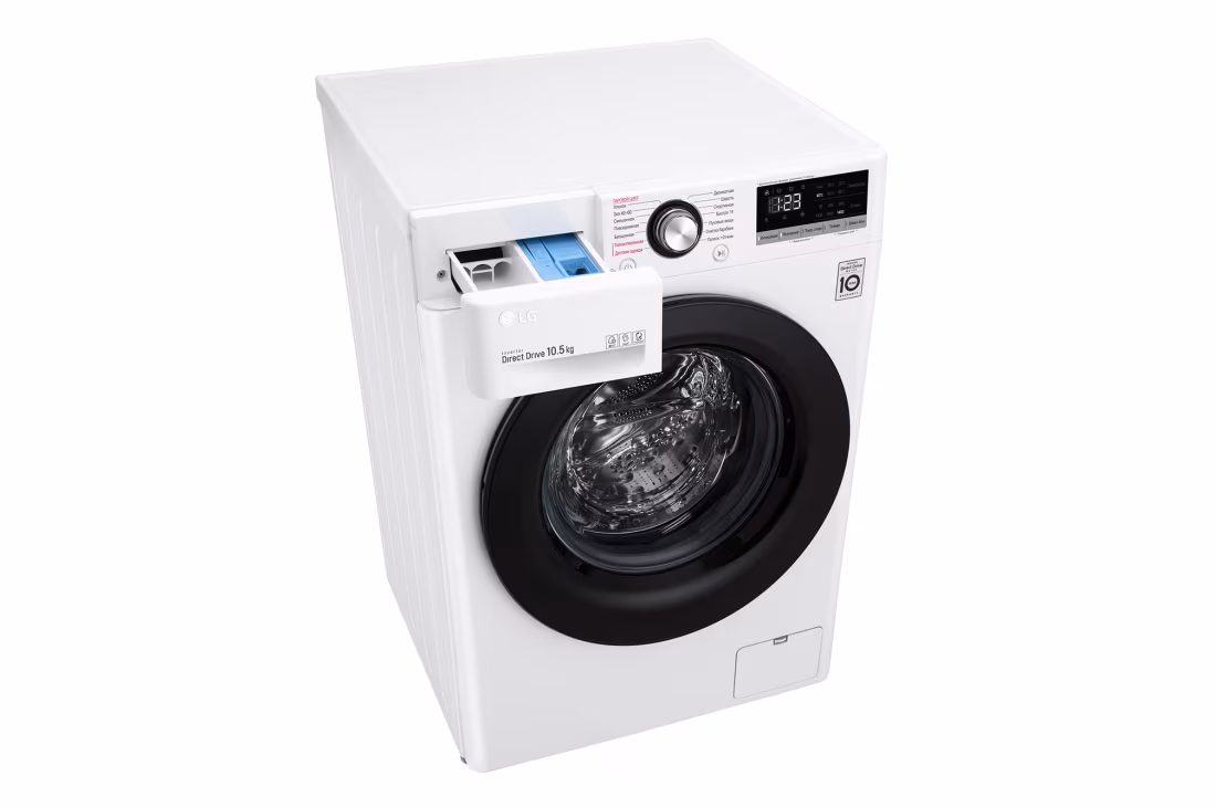Стиральная машина LG TW4V3RS6W кл.:A фронт. макс.:10.5кг белый инвертер