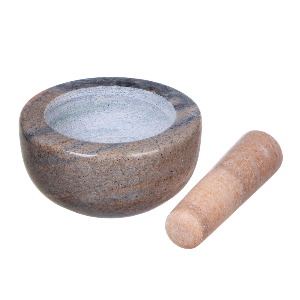 VETTA Ступка с пестиком, 11,5x6см, мрамор, 3 цвета