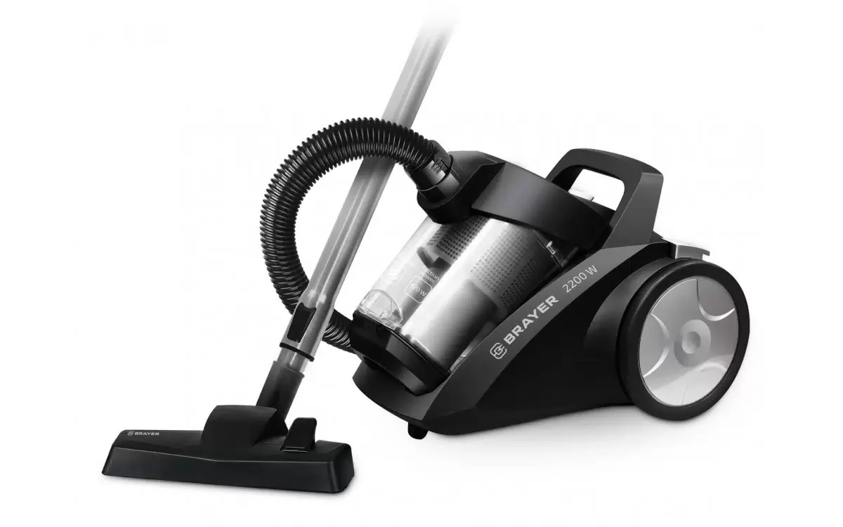 Пылесос без мешка BRAYER BR4204 (2200Вт, 4л, всасыв 420 Вт, Hepa, телес, 5м, паркетная щетка)