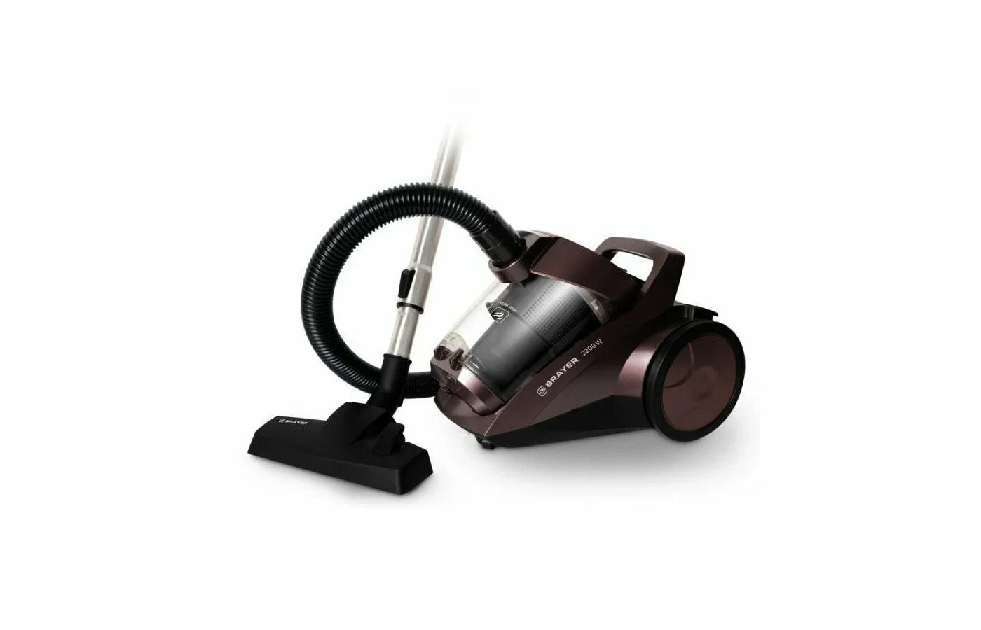 Пылесос без мешка BRAYER BR4205 (2200Вт, 4л, всасыв 420 Вт, Hepa, телес, 5м, паркетная щетка)