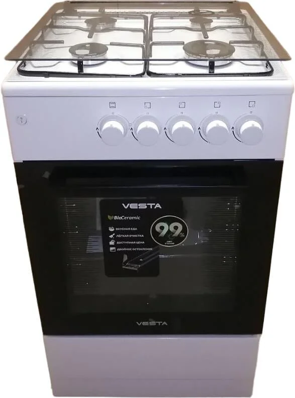 Плита газовая VESTA Bergamo VGG 10-G Белый ГКдух  с VD