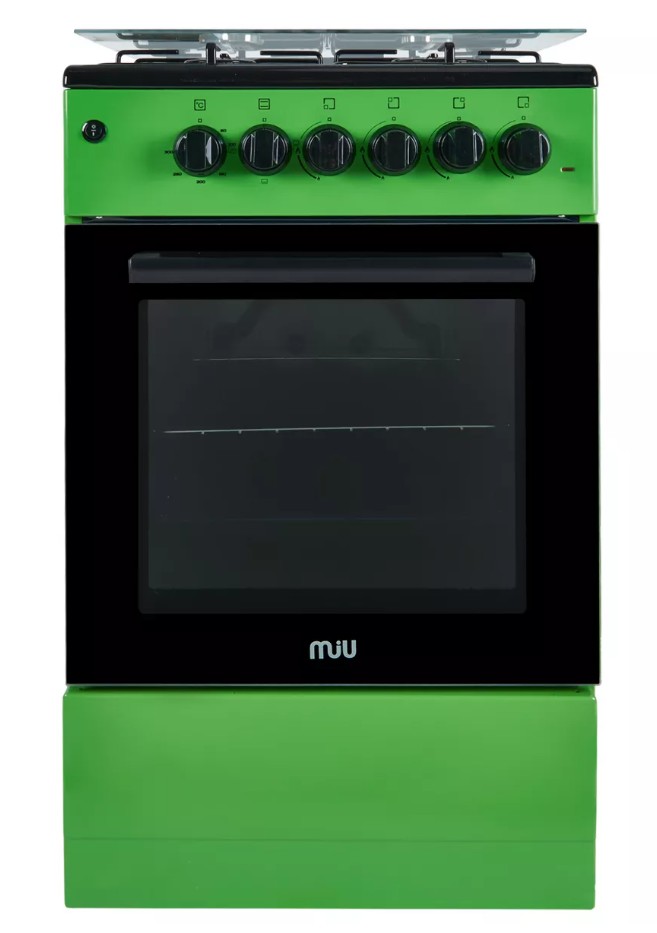 Плита газовая MIU UNO 52S зеленая 50х55х86 полный ГК (поверхность + духовка)