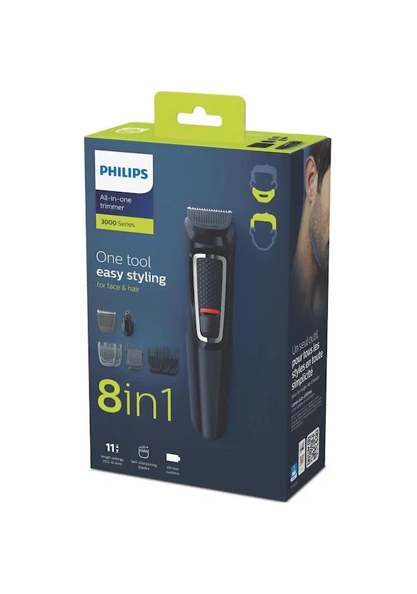 Набор для стрижки Philips MG3730 (работа от аккум 60 мин, зарядка 16 часов, 8 насадок)