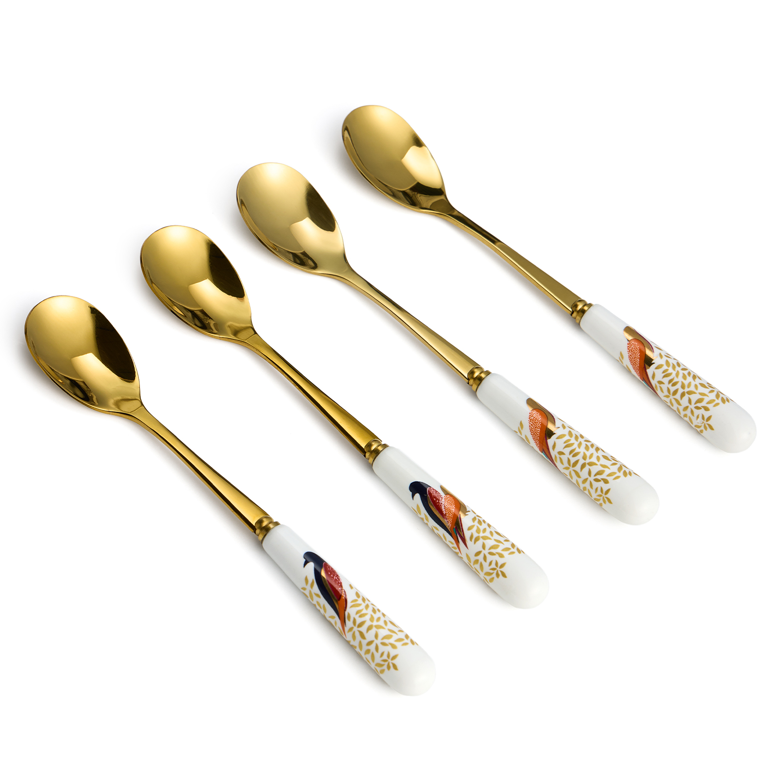 НАБОР ЛОЖЕК ЧАЙНЫХ LEFARD "GOLDEN BIRDS" 4 ШТ. (КОР=36НАБ.)