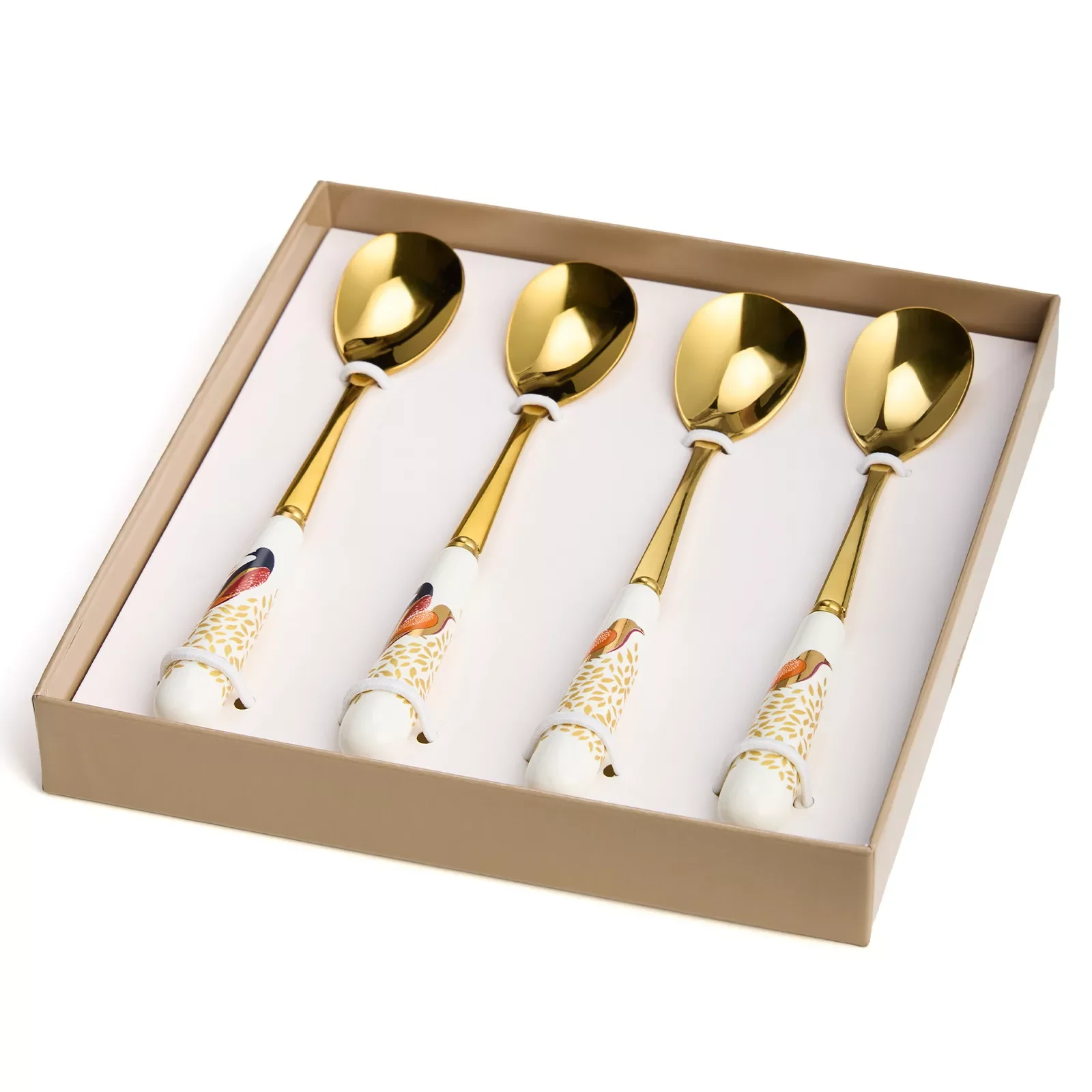 НАБОР ЛОЖЕК ЧАЙНЫХ LEFARD "GOLDEN BIRDS" 4 ШТ. (КОР=36НАБ.)
