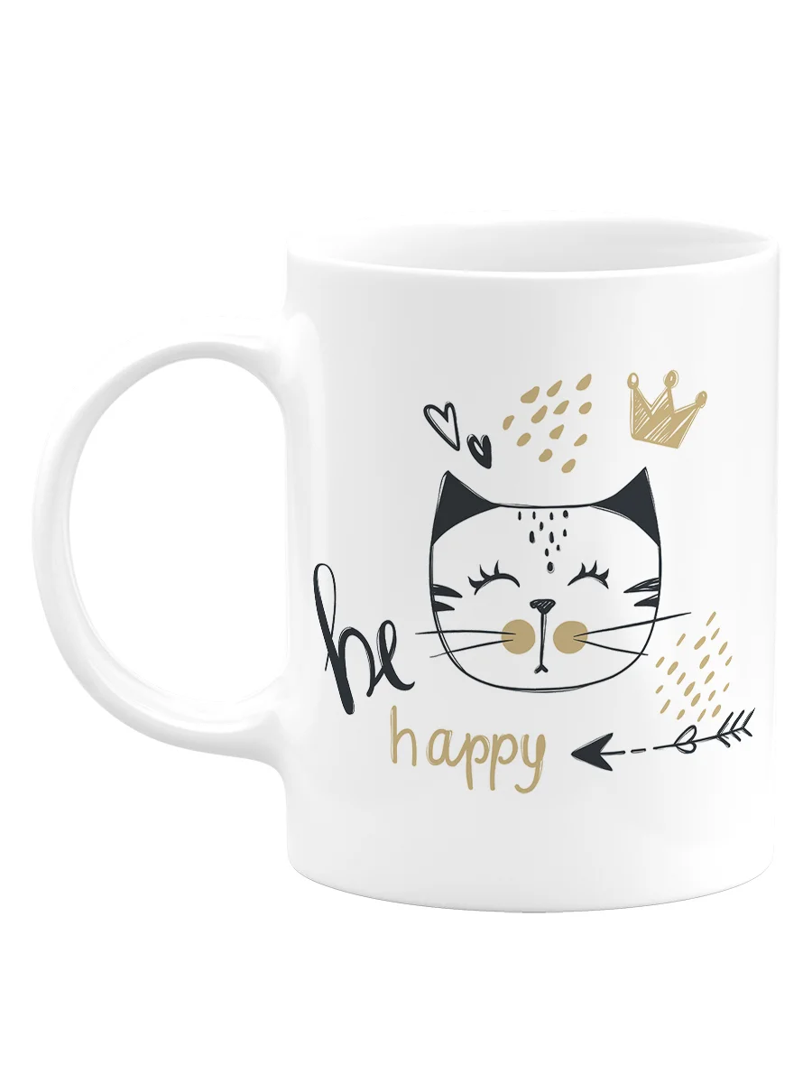 КРУЖКА "BE HAPPY" 340 МЛ