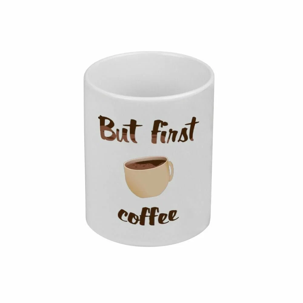 КРУЖКА "BUT FIRST COFFEE" 355 МЛ БЕЛАЯ