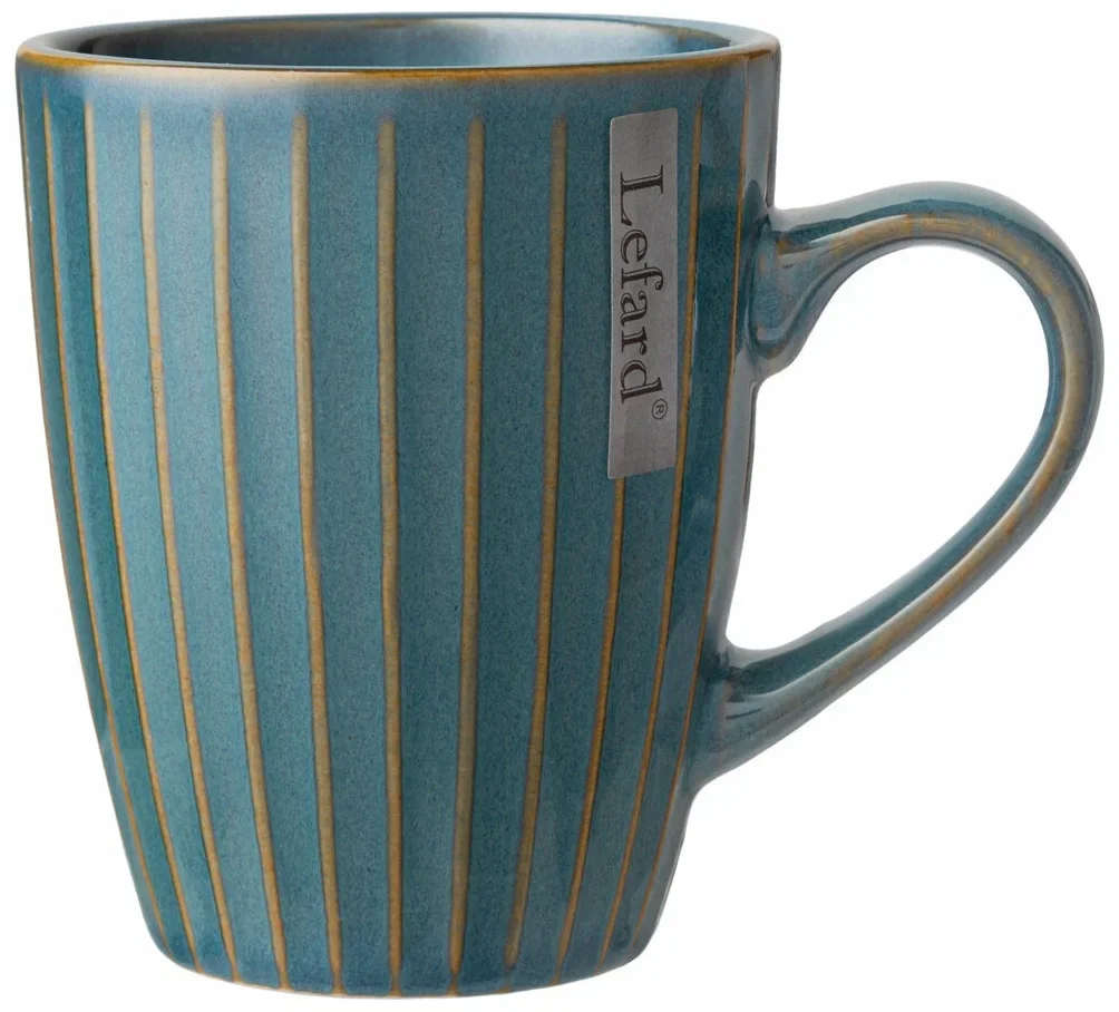 КРУЖКА 365 МЛ "STRIPE COLLECTION" ЦВЕТ:ЛАЗУРНО-СИНИЙ МАЛ. УП. = 6 ШТ МИН. ПАРТИЯ
