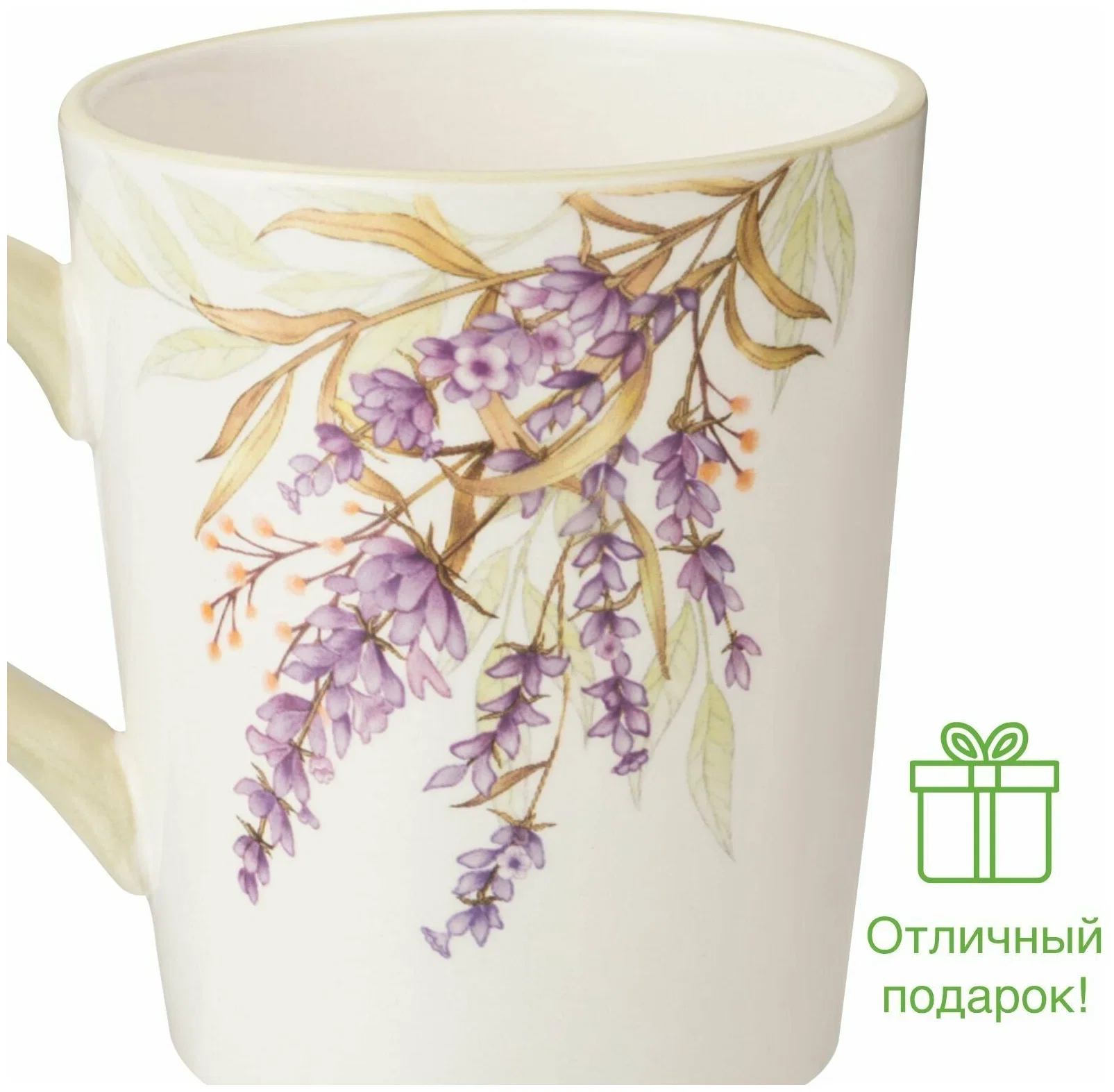КРУЖКА AGNESS "ДУША ПРОВАНСА" 12*9*10 СМ 300 МЛ (КОР=36ШТ.)