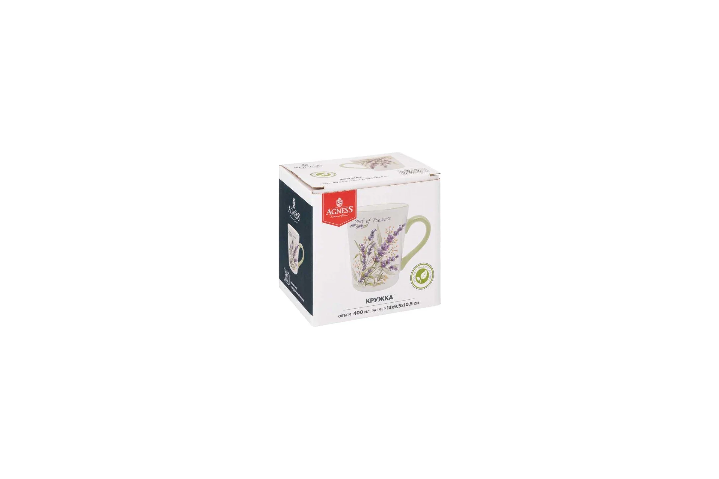 КРУЖКА AGNESS "ДУША ПРОВАНСА" 12*9*10 СМ 300 МЛ (КОР=36ШТ.)