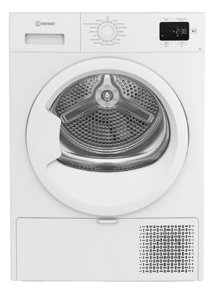Сушильная машина Indesit IAS3825, белая/8кг/Дисплей/Тепловой насос/59,8*84,6*54,5