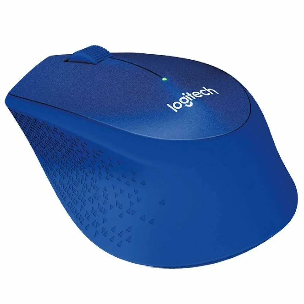 Мышь беспроводная Logitech M330 SILENT PLUS синий, 1000 dpi, радиоканал, USB, кнопки - 3
