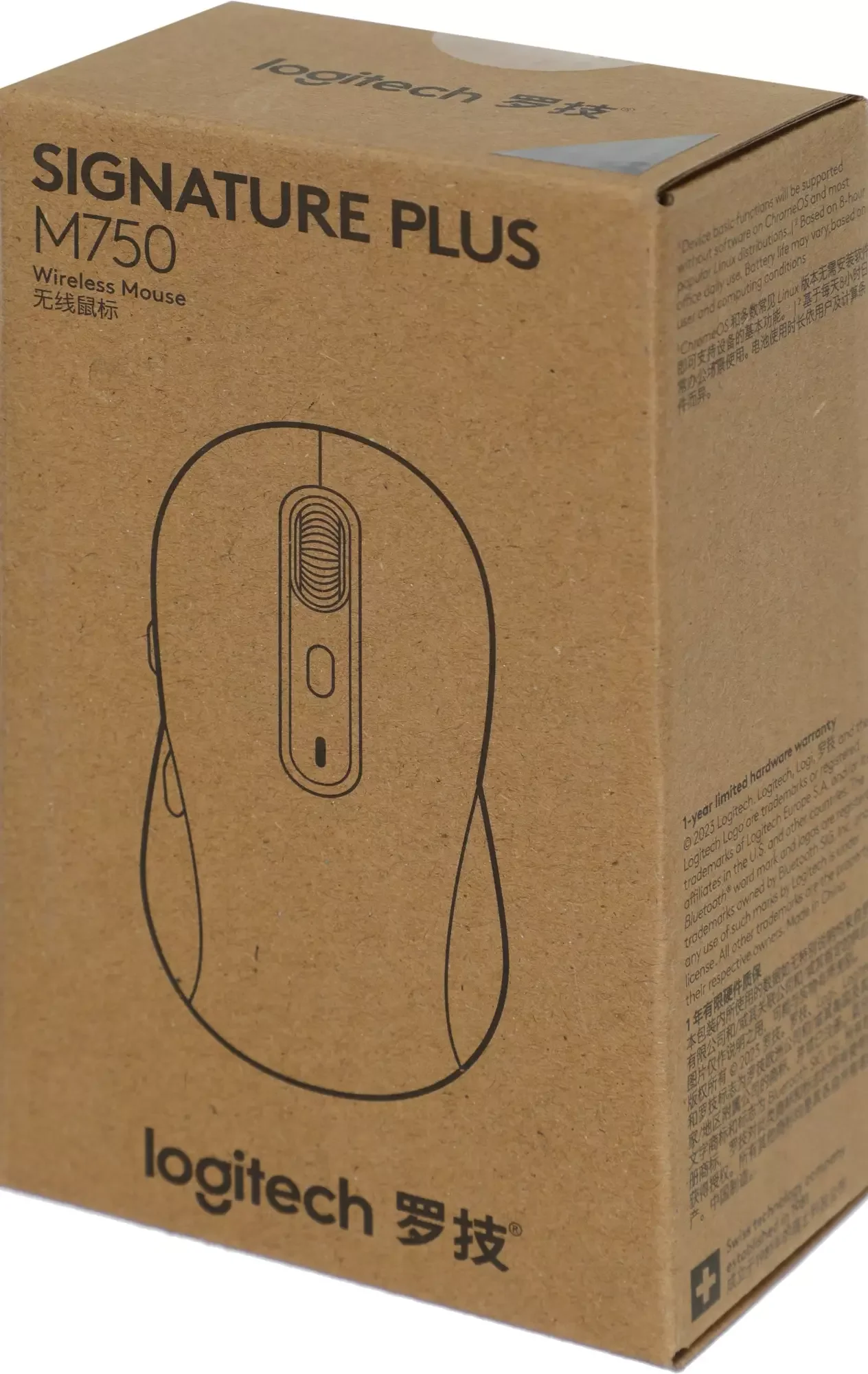 Мышь беспроводная Logitech M750 графитовый, 4000 dpi, радиоканал, Bluetooth, USB, кнопки - 5