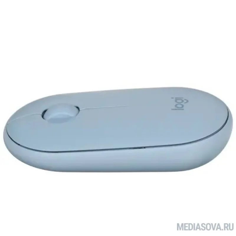 Мышь беспроводная Logitech Pebble M350 синий, 1000 dpi, радиоканал, Bluetooth, USB, кнопки - 3