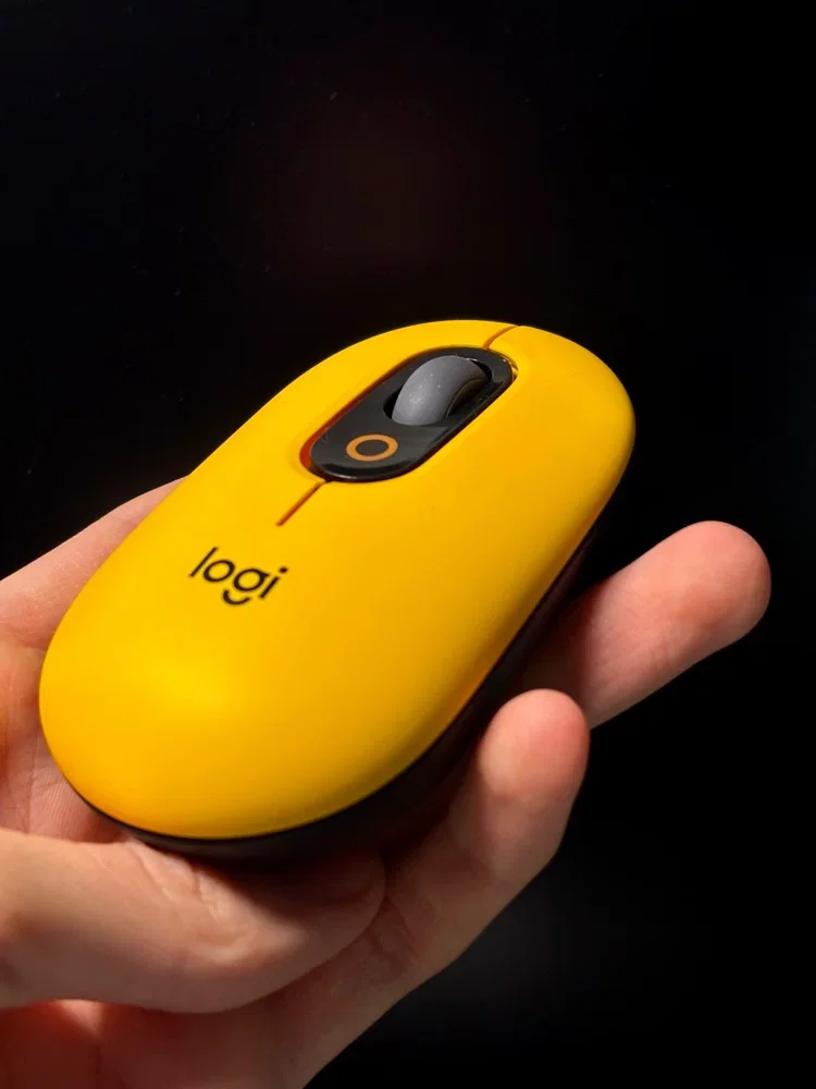 Мышь беспроводная Logitech POP Mouse желтый, 4000 dpi, Bluetooth, кнопки - 4