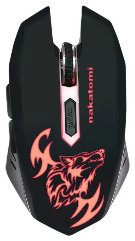 Мышь беспроводная Nakatomi MROG-15U черный, 1600 dpi, радиоканал, USB, кнопки - 6