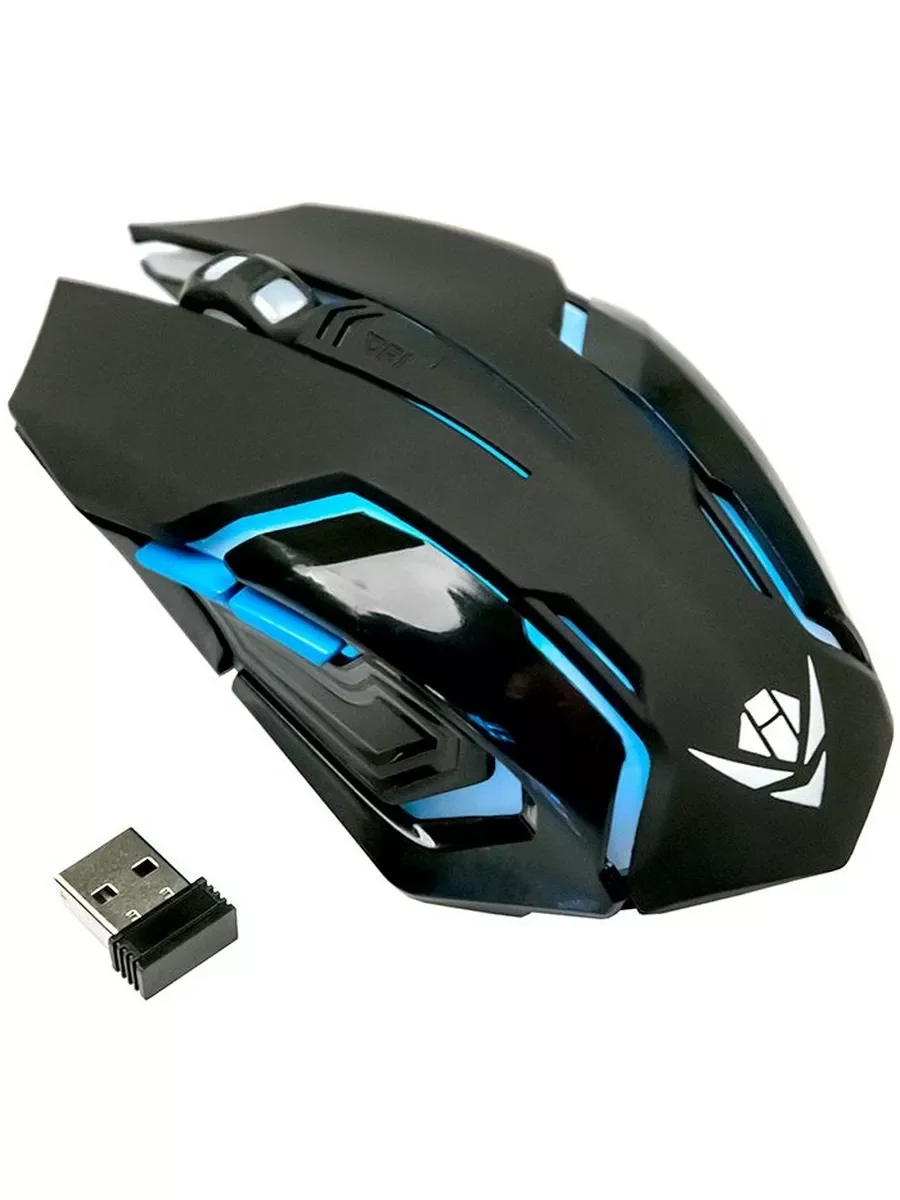 Мышь беспроводная Nakatomi MROG-20UR черный, 2400 dpi, радиоканал, USB, кнопки - 6