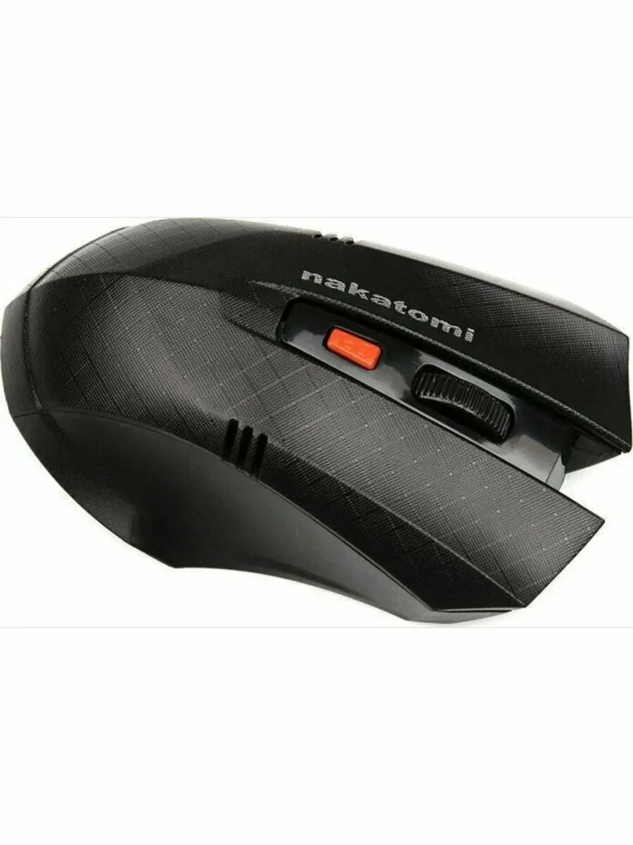 Мышь беспроводная Nakatomi MRON-04U черный, 1600 dpi, радиоканал, USB, кнопки - 6