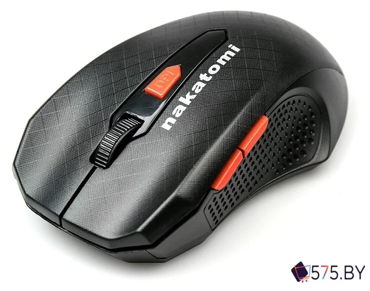 Мышь беспроводная Nakatomi MRON-07U черный, 1600 dpi, радиоканал, USB, кнопки - 5