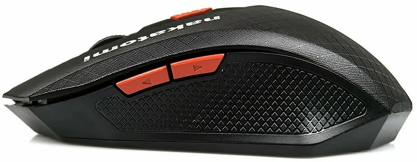 Мышь беспроводная Nakatomi MRON-08U черный, 1600 dpi, радиоканал, USB, кнопки - 6