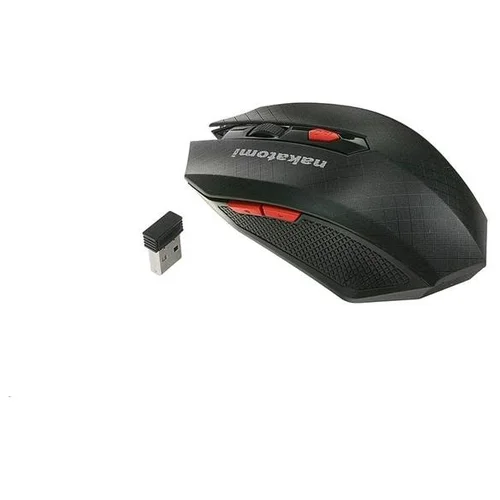 Мышь беспроводная Nakatomi MRON-08U черный, 1600 dpi, радиоканал, USB, кнопки - 6