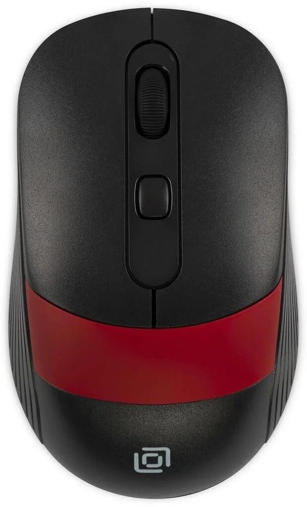 Мышь беспроводная Oklick 310MW черный/красный, 3200 dpi, радиоканал, USB, кнопки - 4