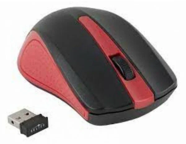 Мышь беспроводная Oklick 485MW черный/красный, 1200 dpi, радиоканал, USB, кнопки - 3