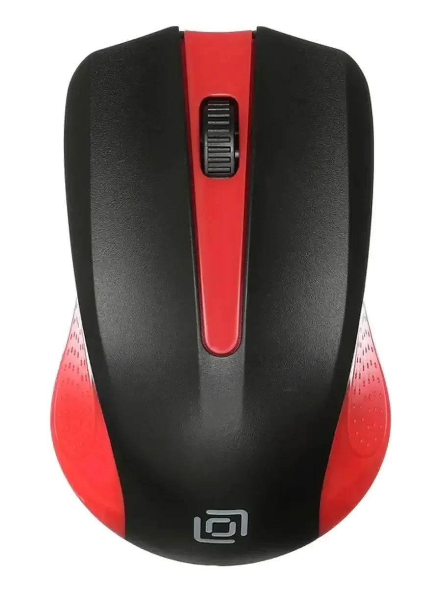 Мышь беспроводная Oklick 485MW черный/красный, 1200 dpi, радиоканал, USB, кнопки - 3