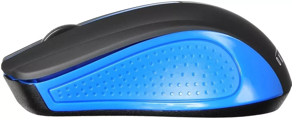 Мышь беспроводная Oklick 485MW черный/синий, 1200 dpi, радиоканал, USB, кнопки - 3