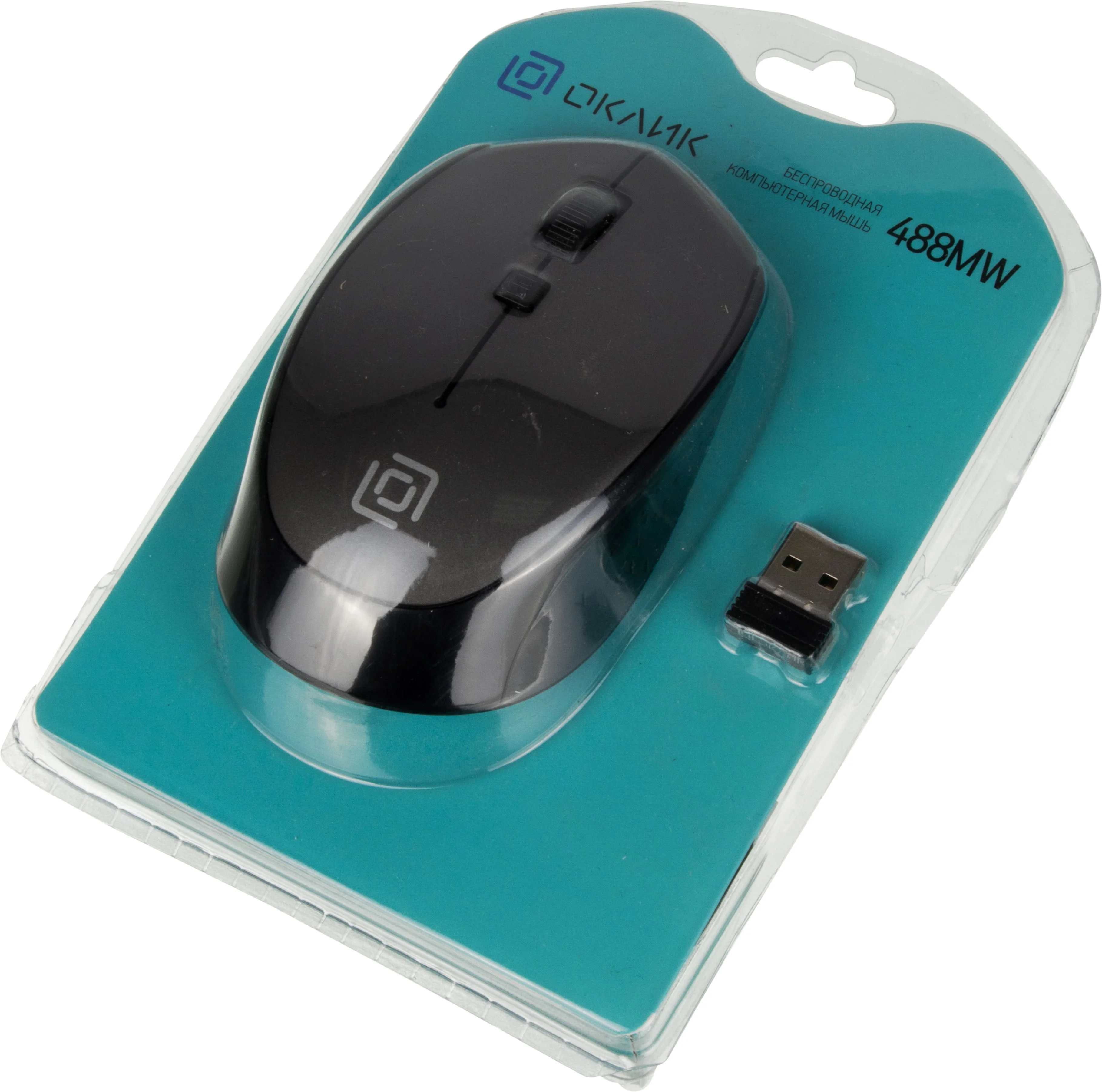Мышь беспроводная Oklick 486MW серый/черный, 1000 dpi, радиоканал, USB, кнопки - 3