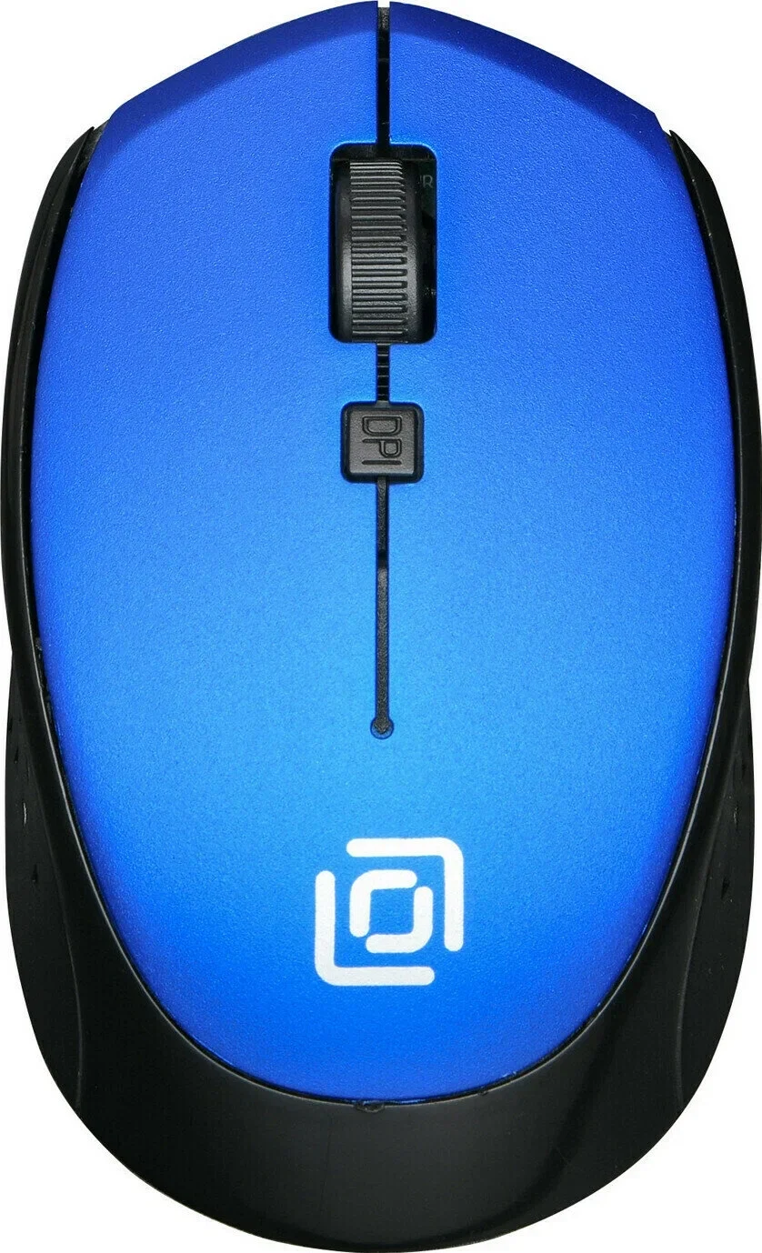 Мышь беспроводная Oklick 488MW синий/черный, 1600 dpi, радиоканал, USB, кнопки - 4