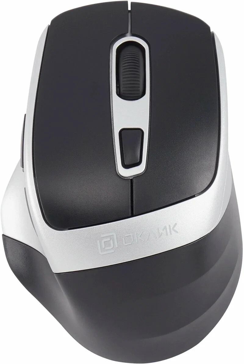 Мышь беспроводная Oklick 516MW черный/серебристый, 1600 dpi, радиоканал, Bluetooth, USB, кнопки - 6