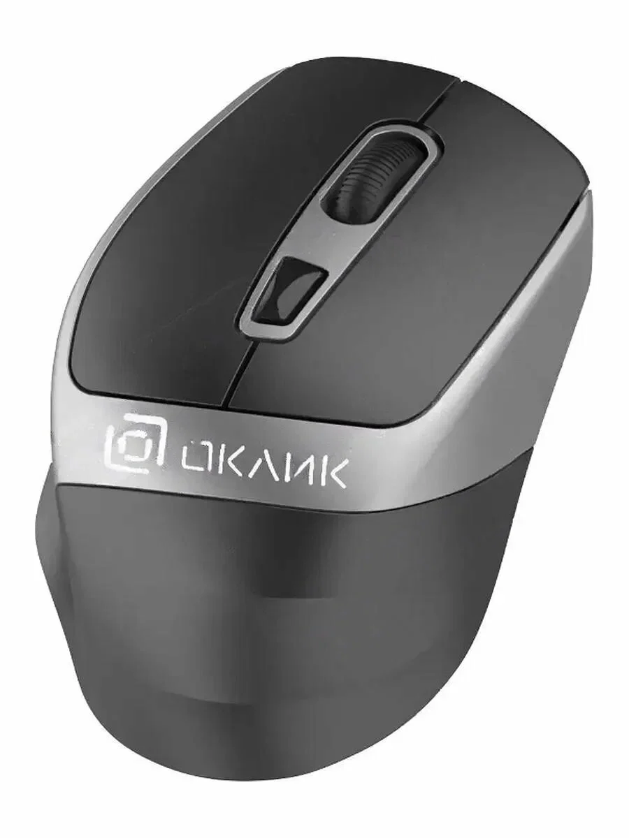 Мышь беспроводная Oklick 516MW черный/серебристый, 1600 dpi, радиоканал, Bluetooth, USB, кнопки - 6