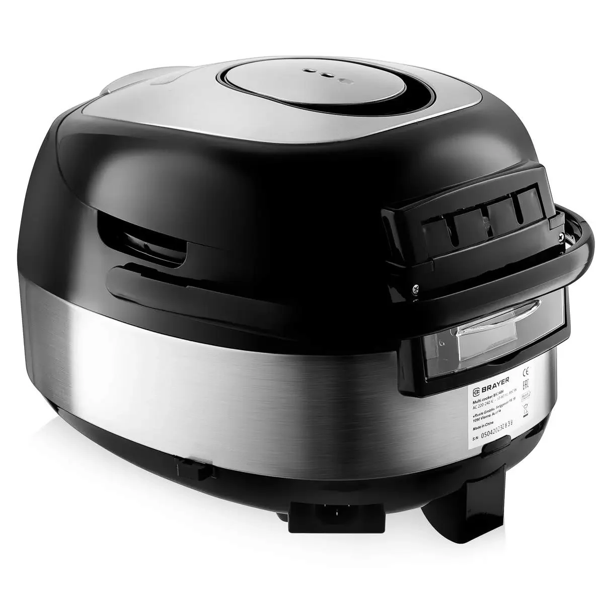 Мультиварка BRAYER BR2404, 860 Вт, 5 л, 17 программ,таймер 24 ч,упр на крышке, съемная крышка