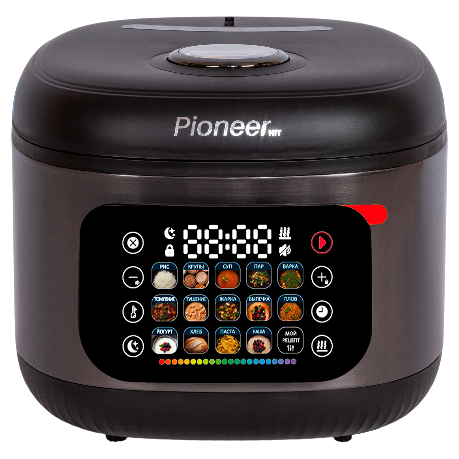 Мультиварка Pioneer MC405 черный, 860Вт, объем 4л, 15 программ, дисплей