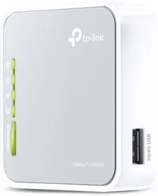 TP-Link TL-MR3020 Портативный Wi-Fi роутер 3G/4G N300, до 300 Мбит/с на 2,4 ГГц, WAN/LAN 1x100 Мбит/с, порт USB 2.0