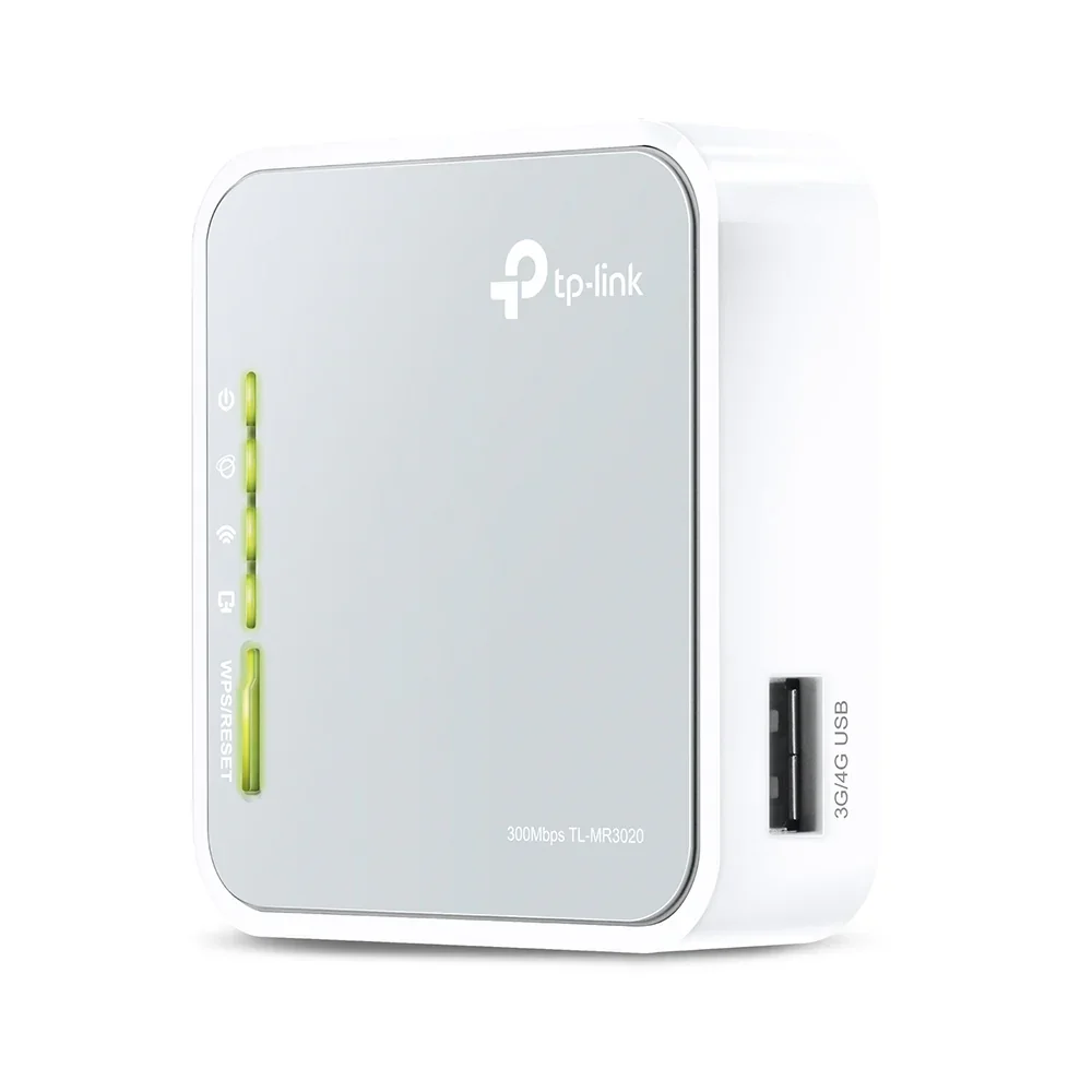 TP-Link TL-MR3020 Портативный Wi-Fi роутер 3G/4G N300, до 300 Мбит/с на 2,4 ГГц, WAN/LAN 1x100 Мбит/с, порт USB 2.0