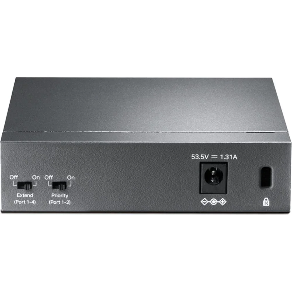 TP-Link TL-SF1005P 5-портовый настольный коммутатор 10/100 Мбит/с с 4 портами PoE+, стальной корпус