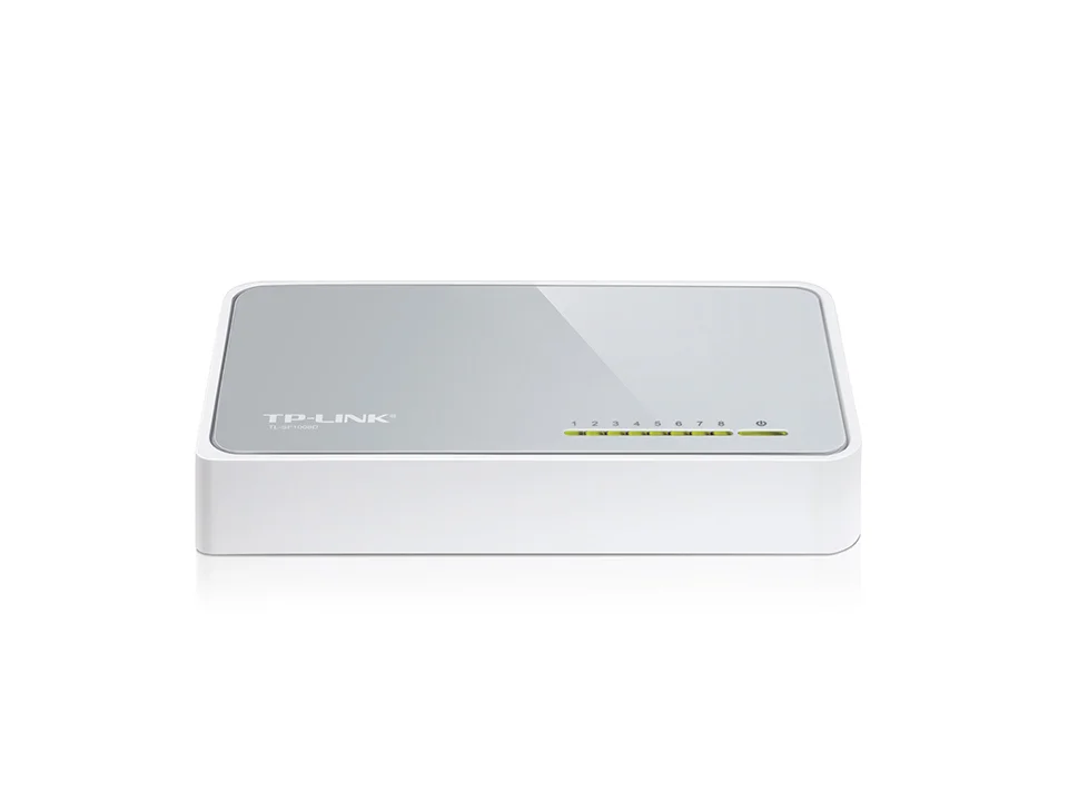 TP-Link TL-SF1008D 8-портовый настольный коммутатор 10/100 Мбит/с, пластиковый корпус