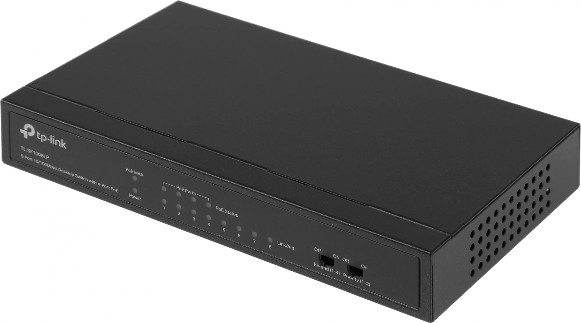 TP-Link TL-SF1008LP 8-портовый настольный коммутатор 10/100 Мбит/с с 4 портами PoE, стальной корпус